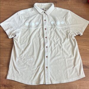 Dandy Del Mar The Gaucho Terry Cloth Shirt in alabaster